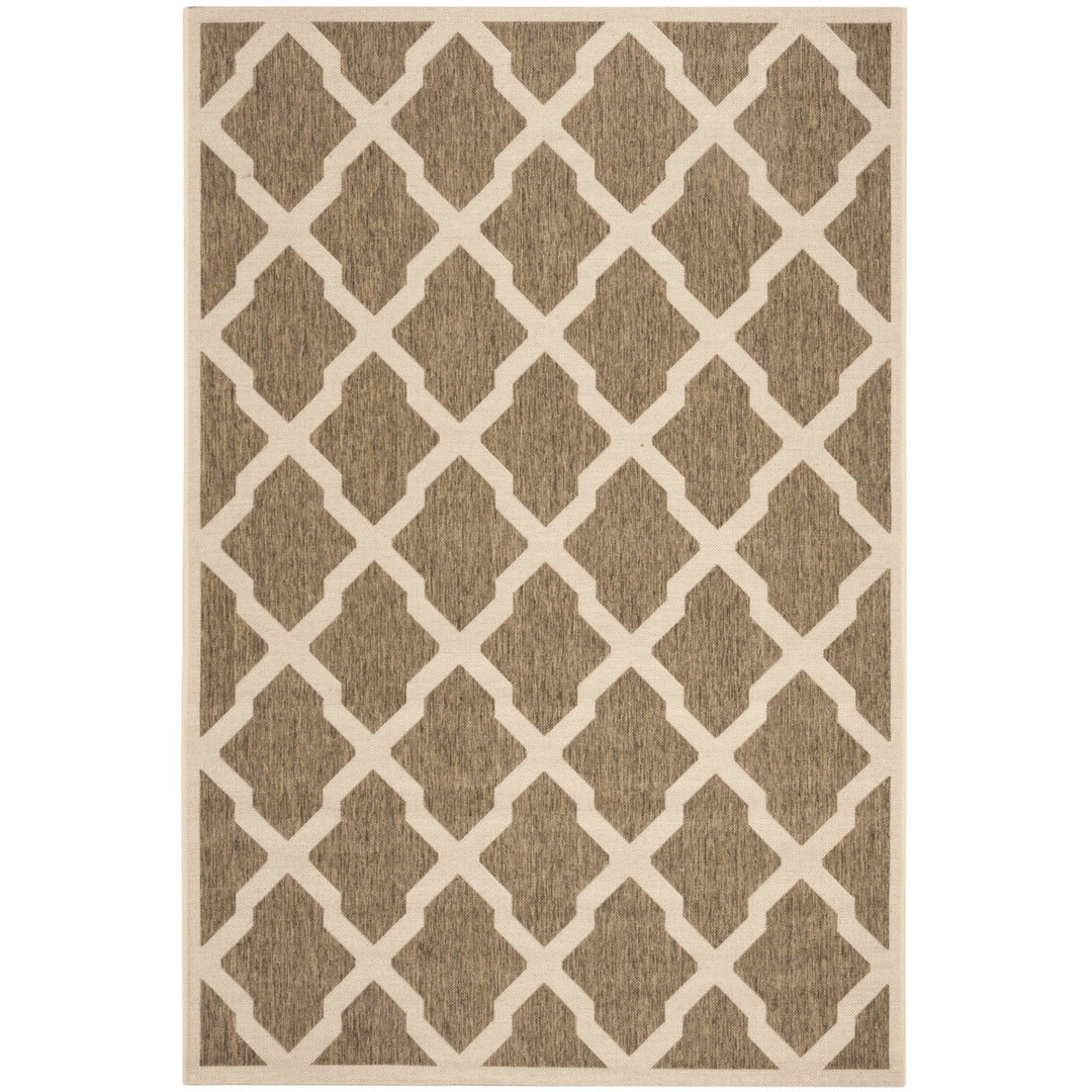 SAFAVIEH Outdoor LND122D Linden Collection Beige / Cream Rug Image 1