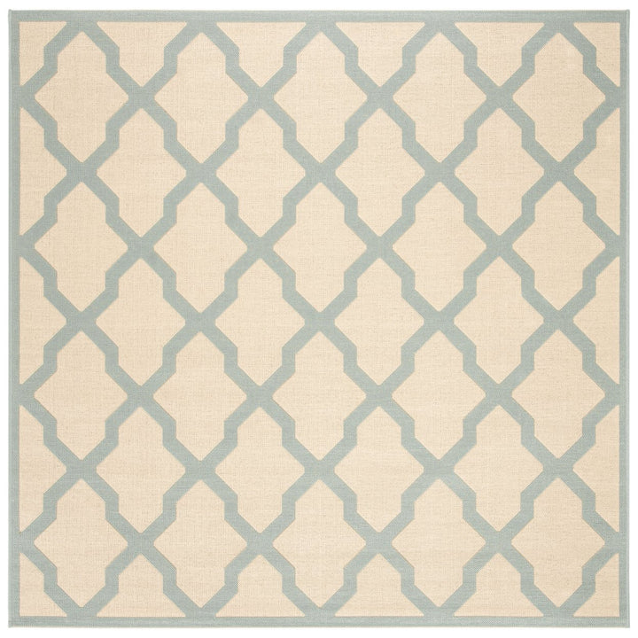 SAFAVIEH Outdoor LND122L Linden Collection Cream / Aqua Rug Image 1