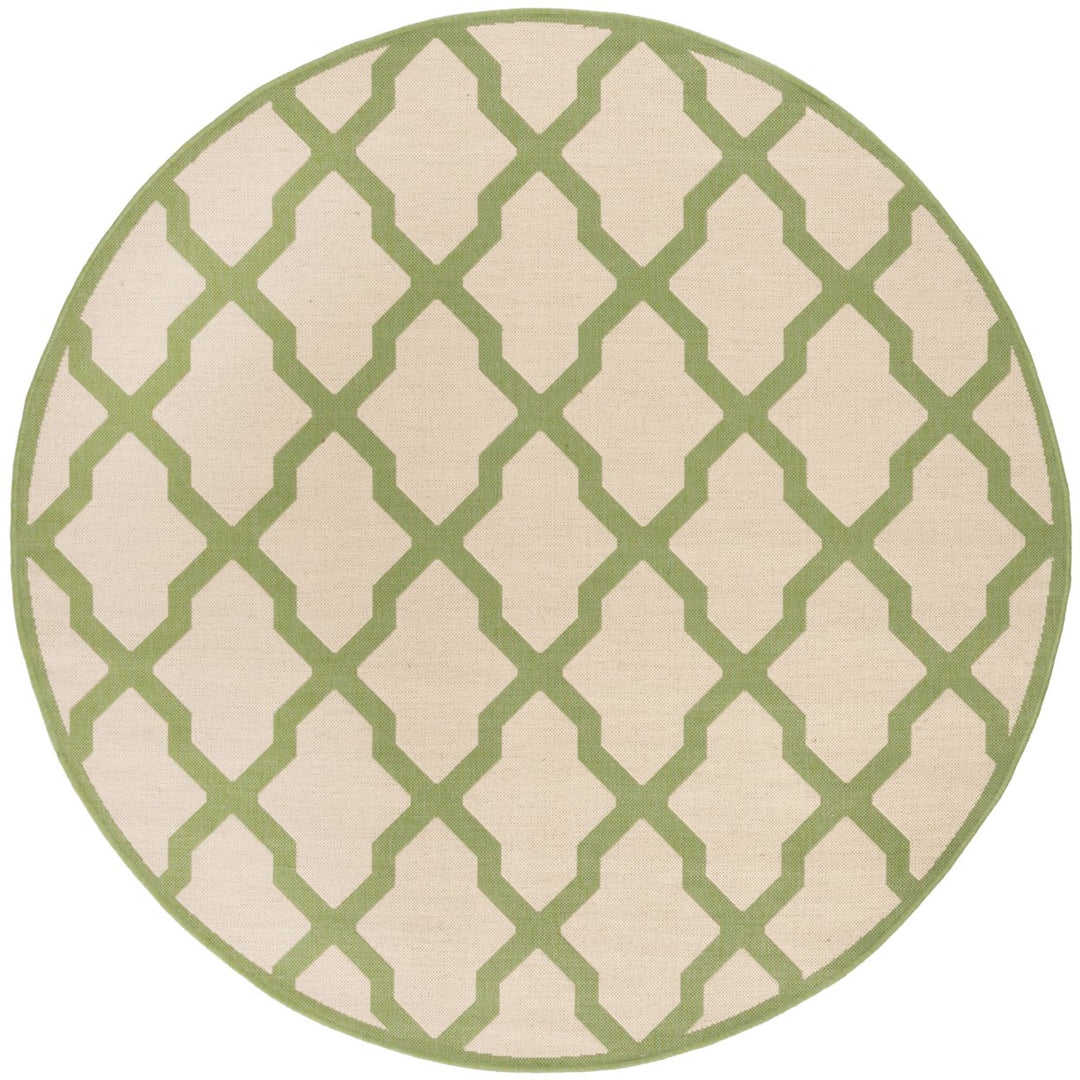 SAFAVIEH Outdoor LND122V Linden Collection Cream / Olive Rug Image 1