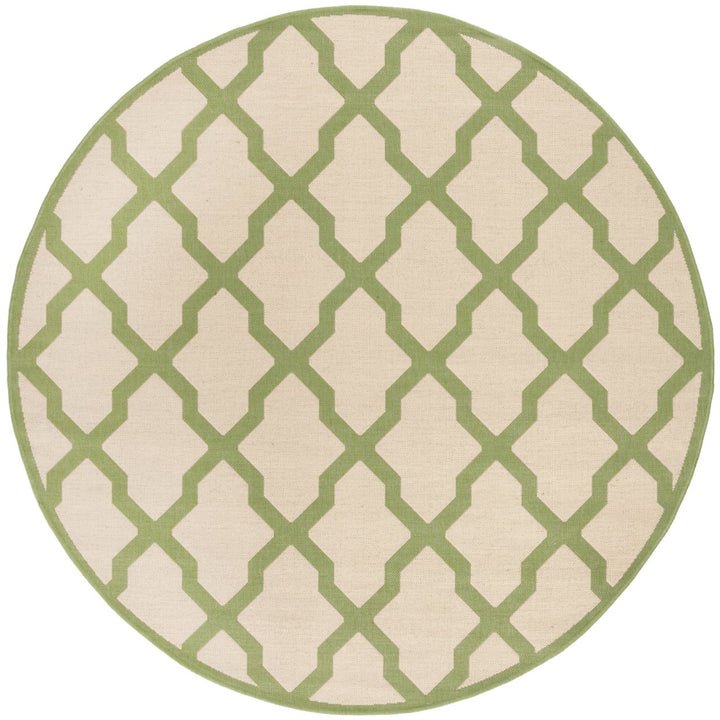 SAFAVIEH Outdoor LND122V Linden Collection Cream / Olive Rug Image 1