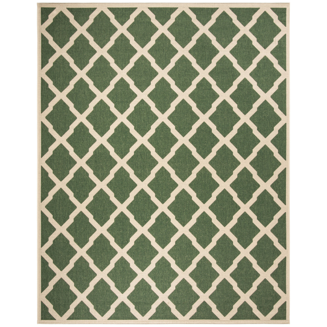 SAFAVIEH Outdoor LND122Y Linden Collection Green / Creme Rug Image 4