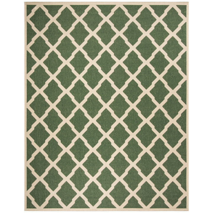 SAFAVIEH Outdoor LND122Y Linden Collection Green / Creme Rug Image 4