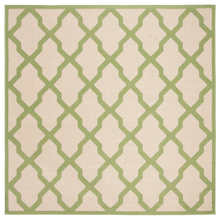 SAFAVIEH Outdoor LND122V Linden Collection Cream / Olive Rug Image 1