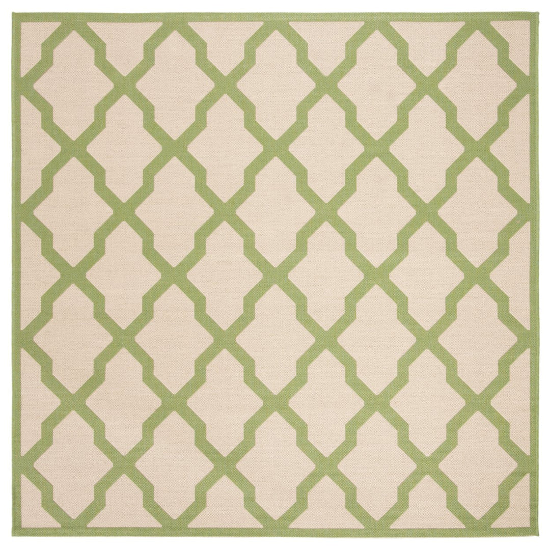 SAFAVIEH Outdoor LND122V Linden Collection Cream / Olive Rug Image 1