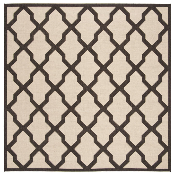 SAFAVIEH Outdoor LND122U Linden Collection Creme / Brown Rug Image 7