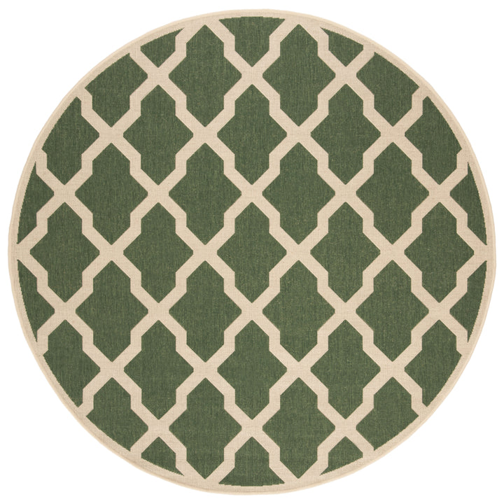 SAFAVIEH Outdoor LND122Y Linden Collection Green / Creme Rug Image 5