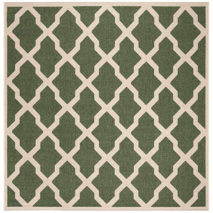 SAFAVIEH Outdoor LND122Y Linden Collection Green / Creme Rug Image 7