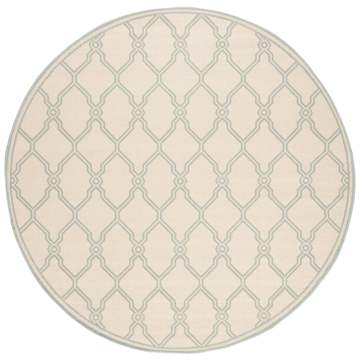 SAFAVIEH Outdoor LND124L Linden Collection Cream / Aqua Rug Image 5