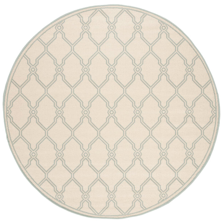 SAFAVIEH Outdoor LND124L Linden Collection Cream / Aqua Rug Image 1