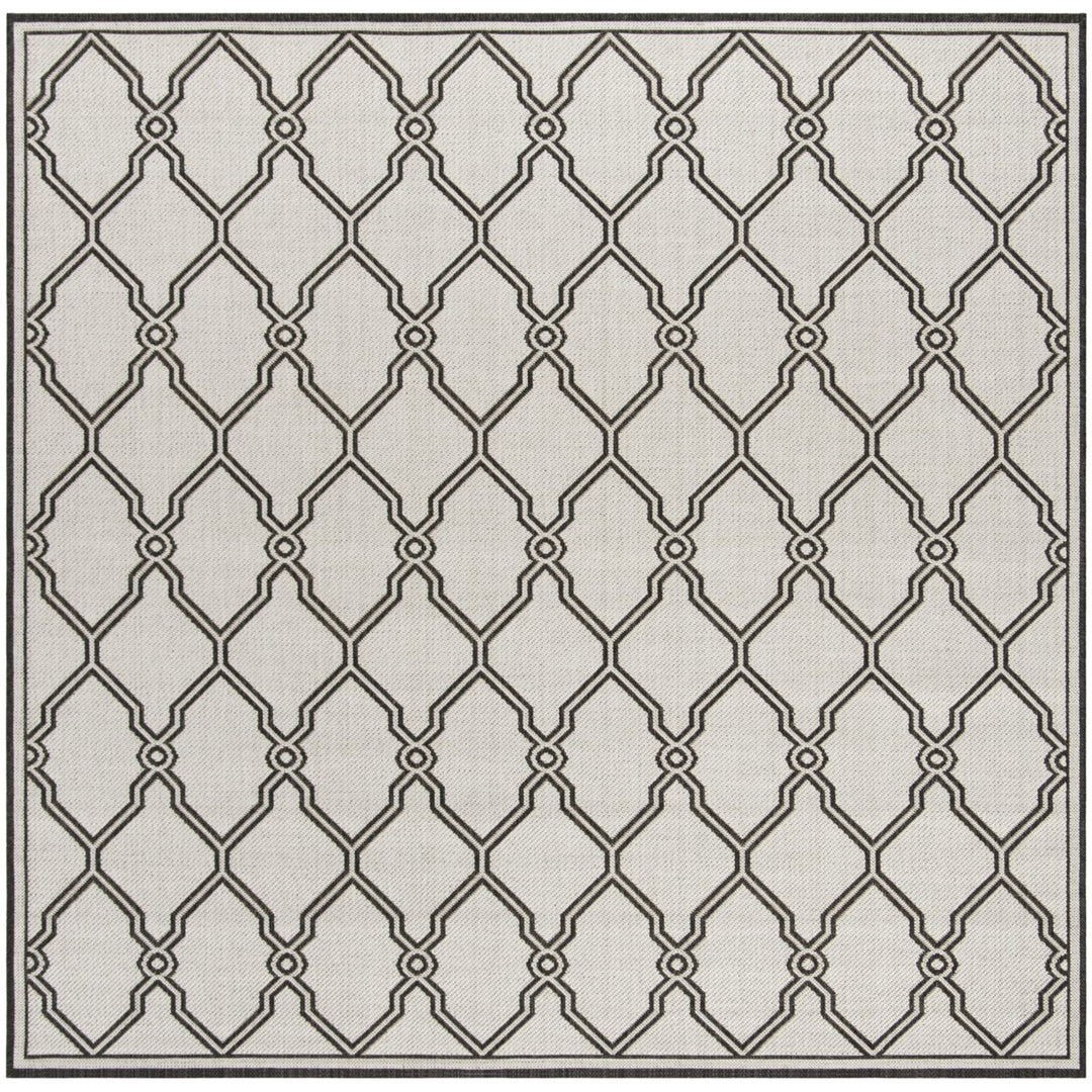 SAFAVIEH Outdoor LND124A Linden Light Grey / Charcoal Rug Image 1