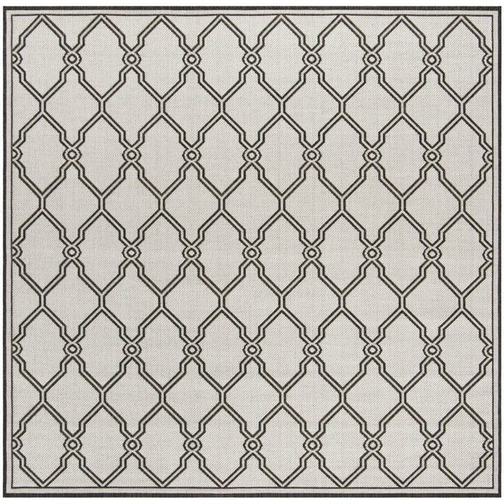 SAFAVIEH Outdoor LND124A Linden Light Grey / Charcoal Rug Image 1