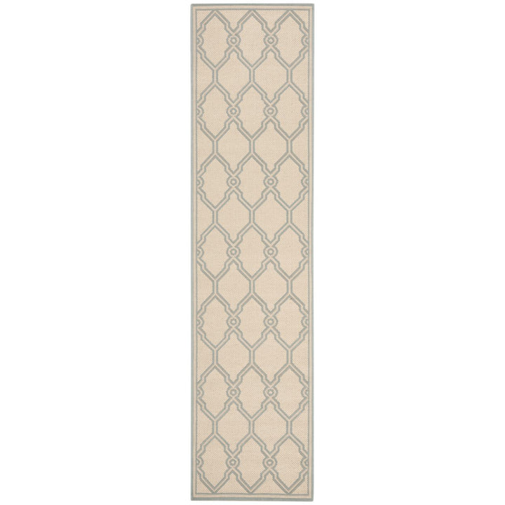 SAFAVIEH Outdoor LND124L Linden Collection Cream / Aqua Rug Image 6