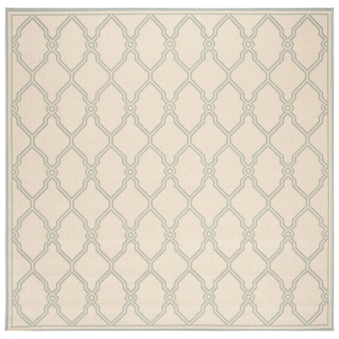 SAFAVIEH Outdoor LND124L Linden Collection Cream / Aqua Rug Image 7