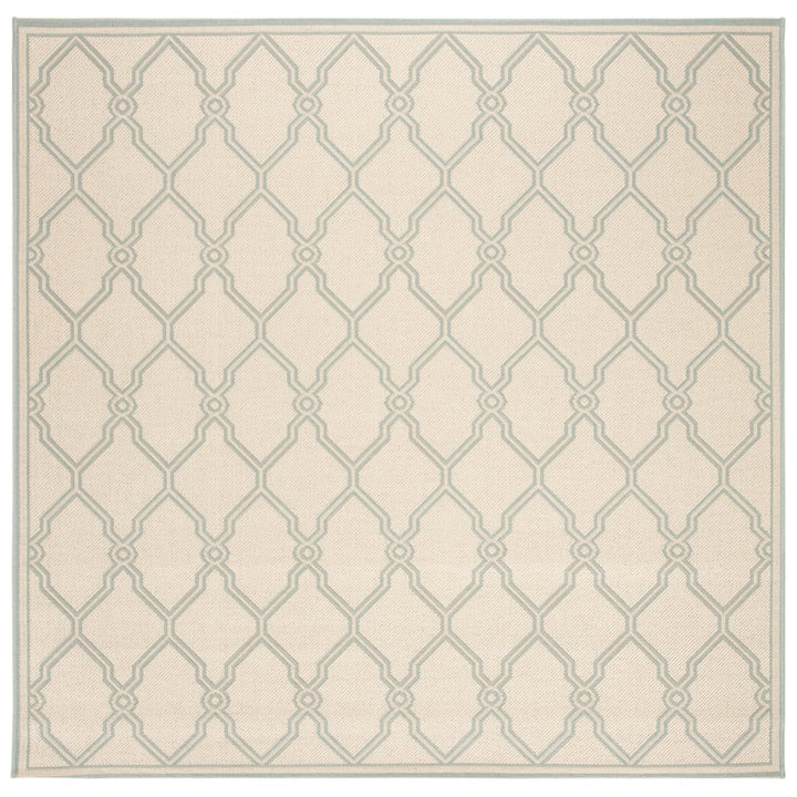 SAFAVIEH Outdoor LND124L Linden Collection Cream / Aqua Rug Image 7