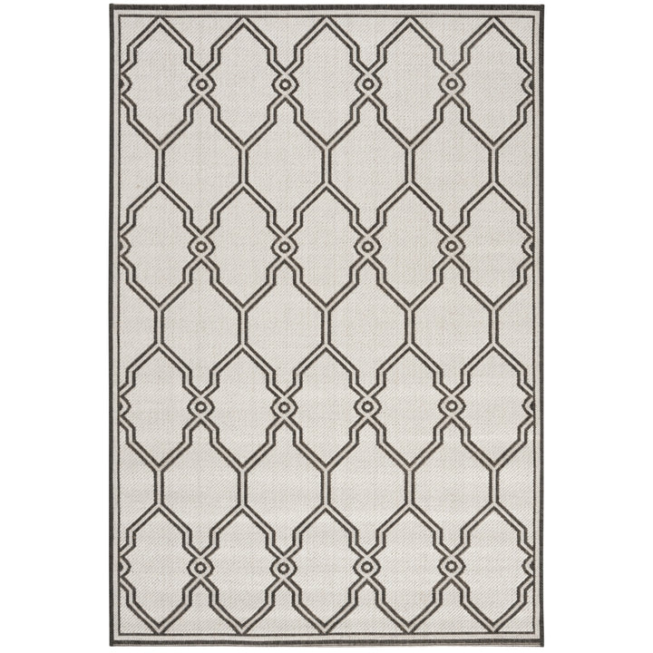 SAFAVIEH Outdoor LND124A Linden Light Grey / Charcoal Rug Image 10