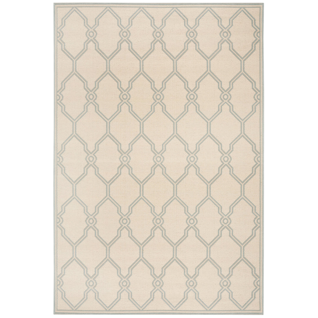 SAFAVIEH Outdoor LND124L Linden Collection Cream / Aqua Rug Image 11