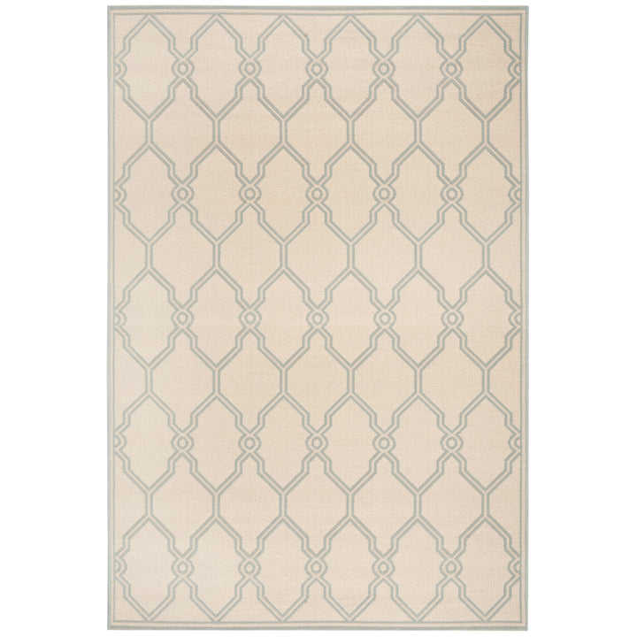 SAFAVIEH Outdoor LND124L Linden Collection Cream / Aqua Rug Image 11