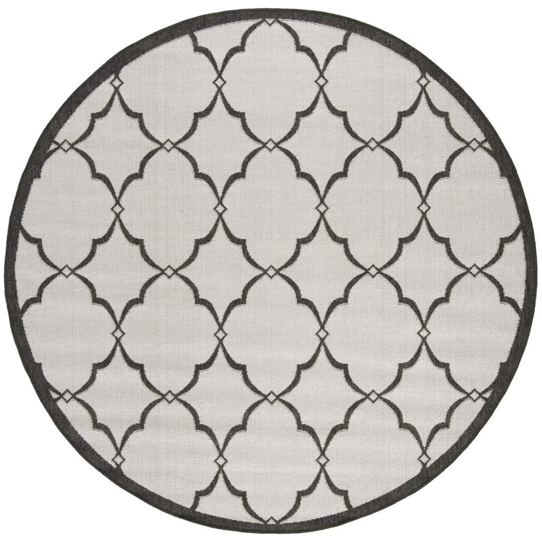 SAFAVIEH Outdoor LND125A Linden Light Grey / Charcoal Rug Image 4