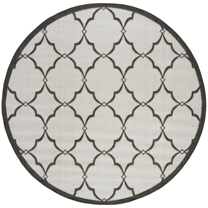 SAFAVIEH Outdoor LND125A Linden Light Grey / Charcoal Rug Image 1