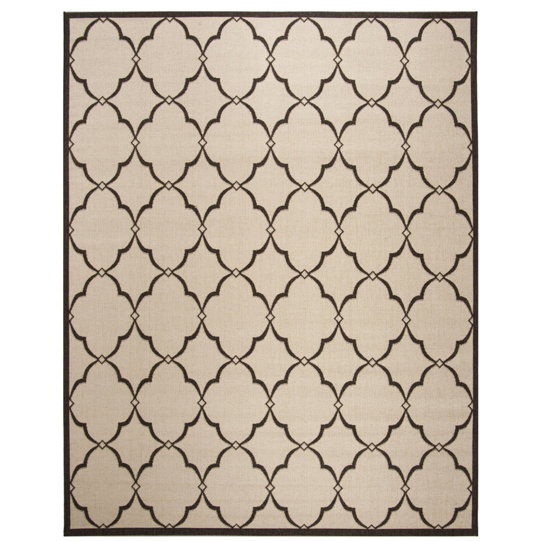 SAFAVIEH Indoor Outdoor LND125B Linden Natural / Brown Rug Image 4