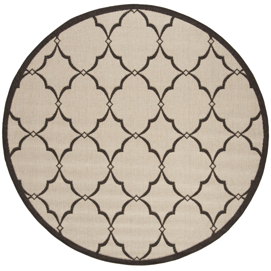 SAFAVIEH Indoor Outdoor LND125B Linden Natural / Brown Rug Image 5