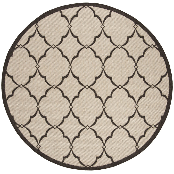 SAFAVIEH Indoor Outdoor LND125B Linden Natural / Brown Rug Image 5