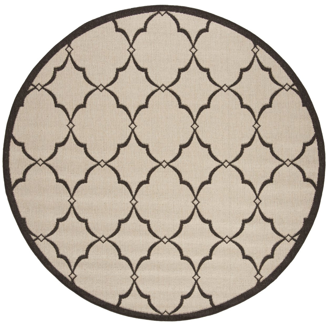 SAFAVIEH Indoor Outdoor LND125B Linden Natural / Brown Rug Image 1