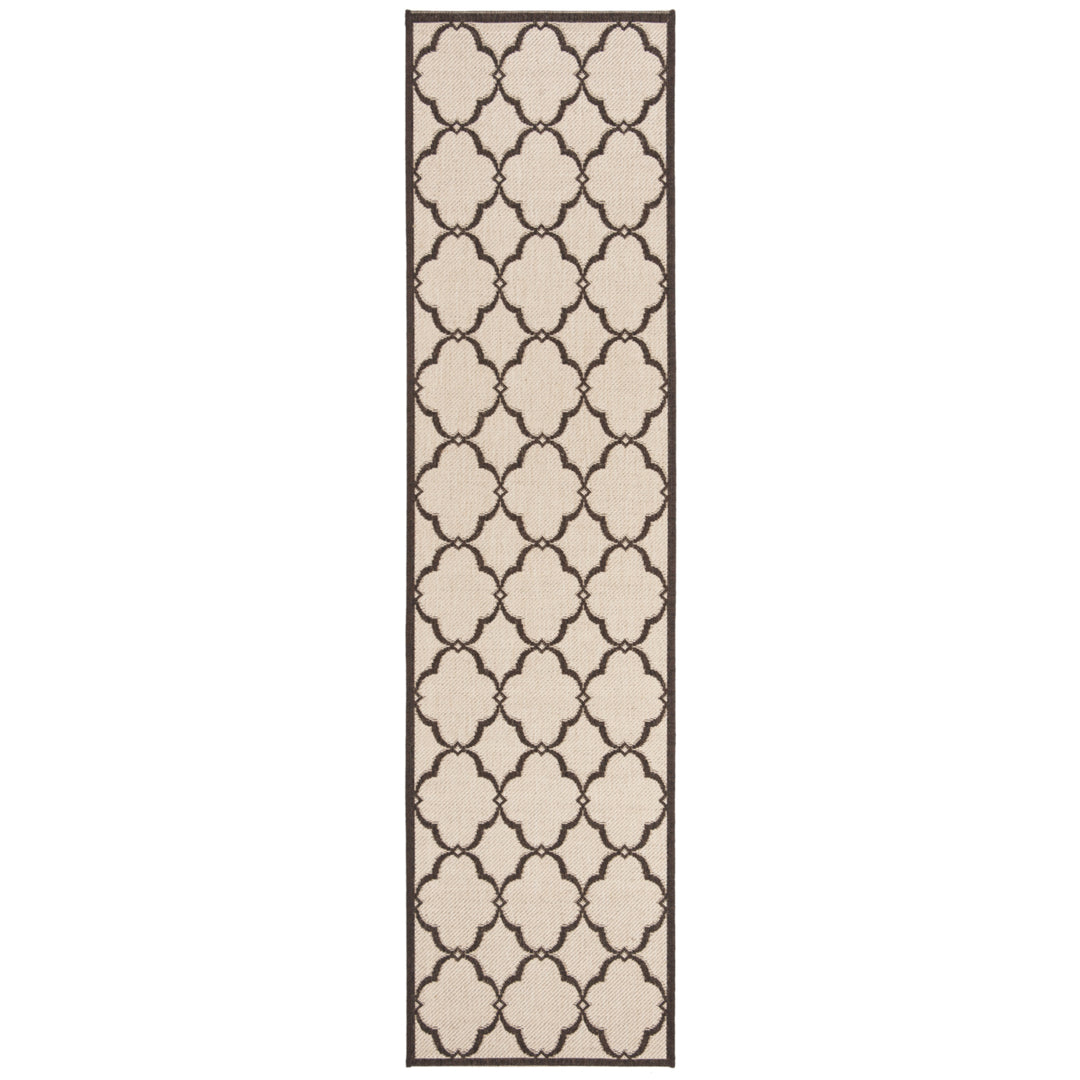 SAFAVIEH Indoor Outdoor LND125B Linden Natural / Brown Rug Image 6