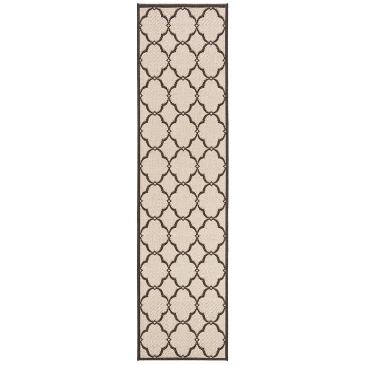 SAFAVIEH Indoor Outdoor LND125B Linden Natural / Brown Rug Image 6