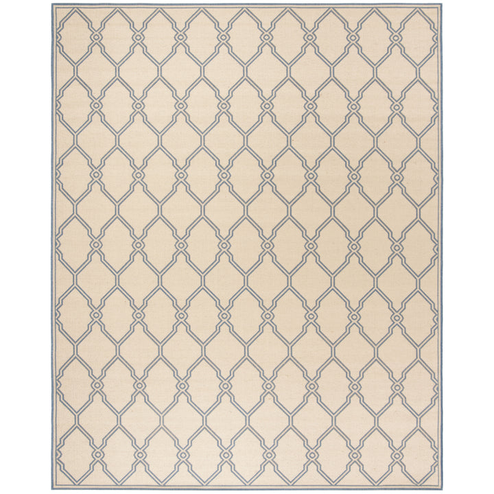 SAFAVIEH Outdoor LND124N Linden Collection Cream / Blue Rug Image 4