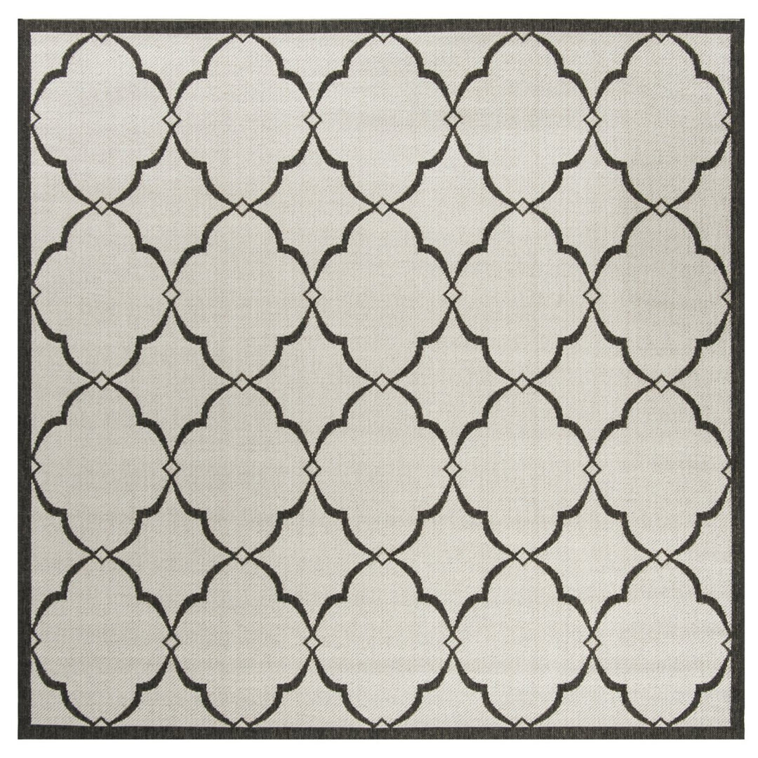 SAFAVIEH Outdoor LND125A Linden Light Grey / Charcoal Rug Image 1