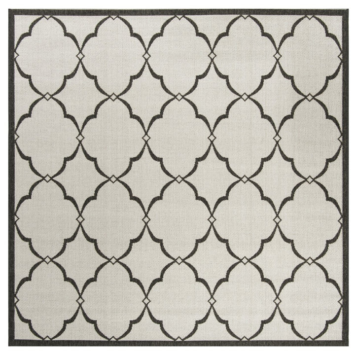 SAFAVIEH Outdoor LND125A Linden Light Grey / Charcoal Rug Image 1