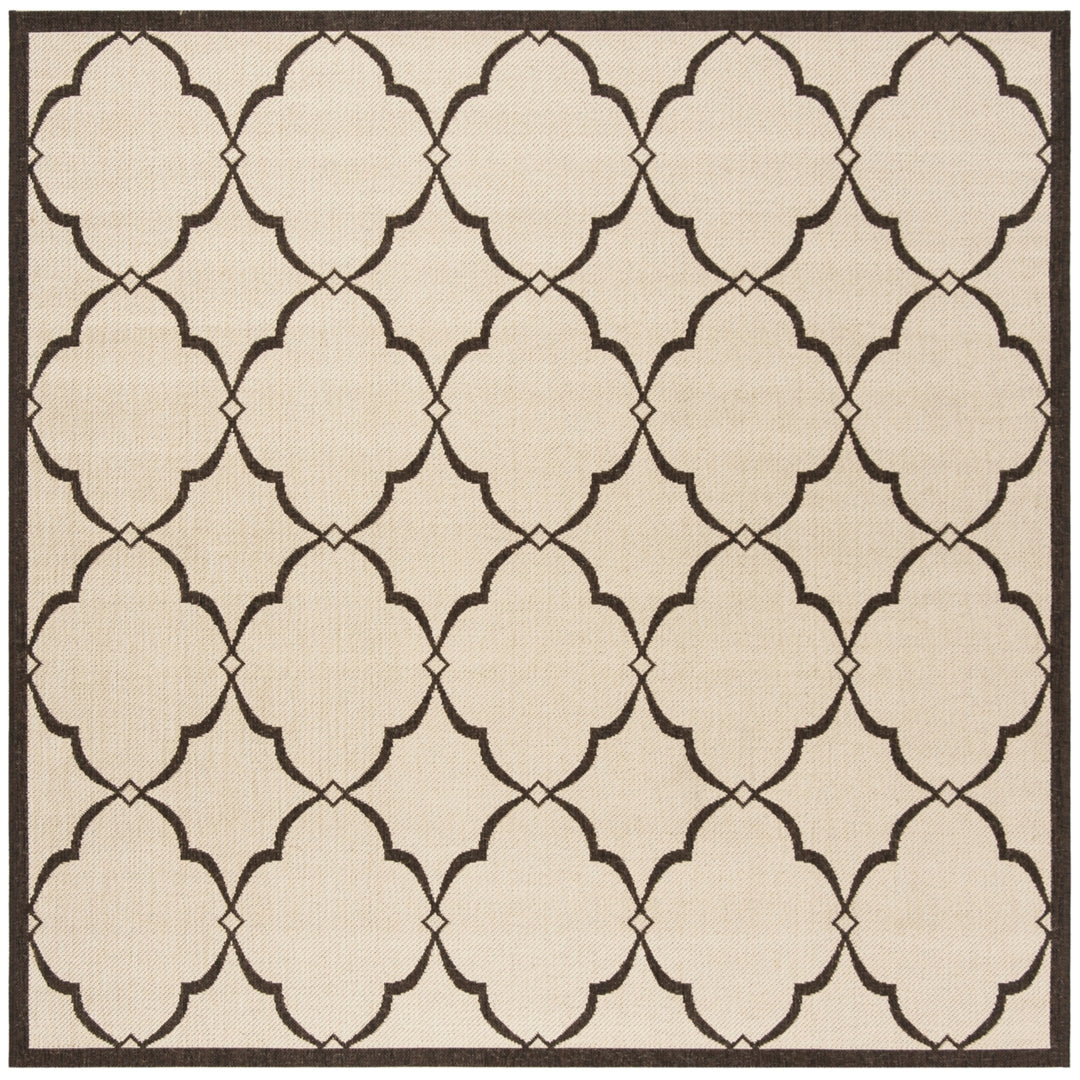 SAFAVIEH Indoor Outdoor LND125B Linden Natural / Brown Rug Image 7