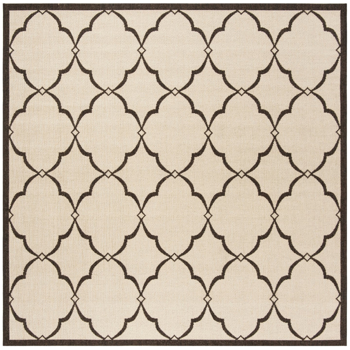 SAFAVIEH Indoor Outdoor LND125B Linden Natural / Brown Rug Image 7