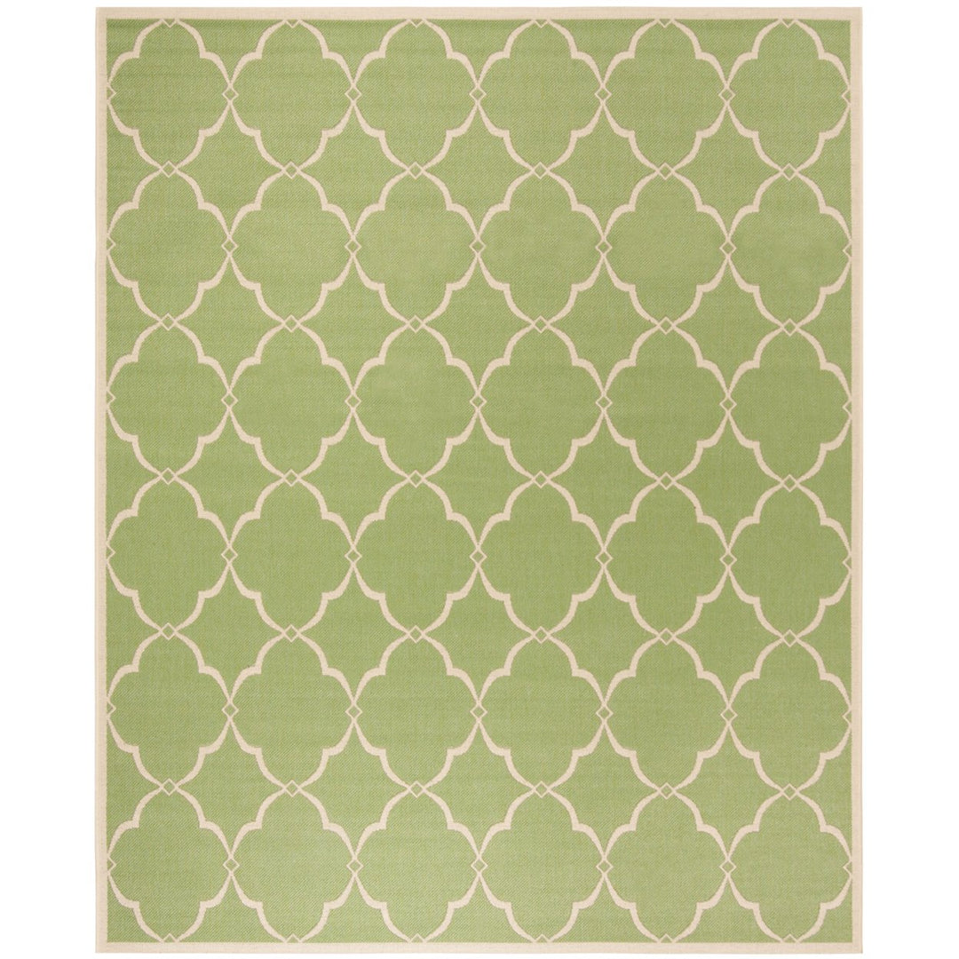 SAFAVIEH Outdoor LND125X Linden Collection Olive / Cream Rug Image 4