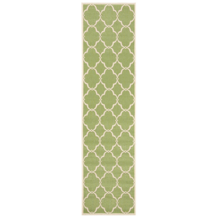 SAFAVIEH Outdoor LND125X Linden Collection Olive / Cream Rug Image 6