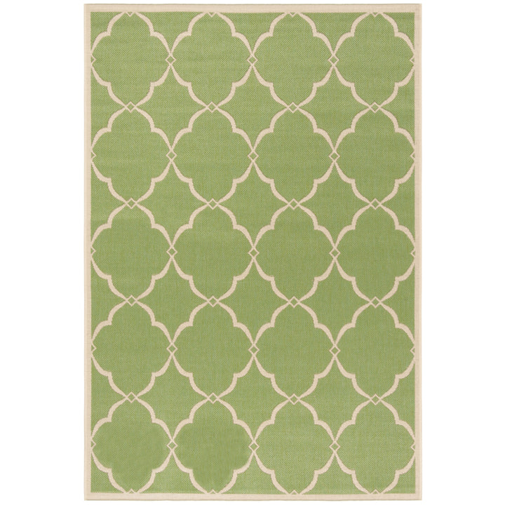 SAFAVIEH Outdoor LND125X Linden Collection Olive / Cream Rug Image 11