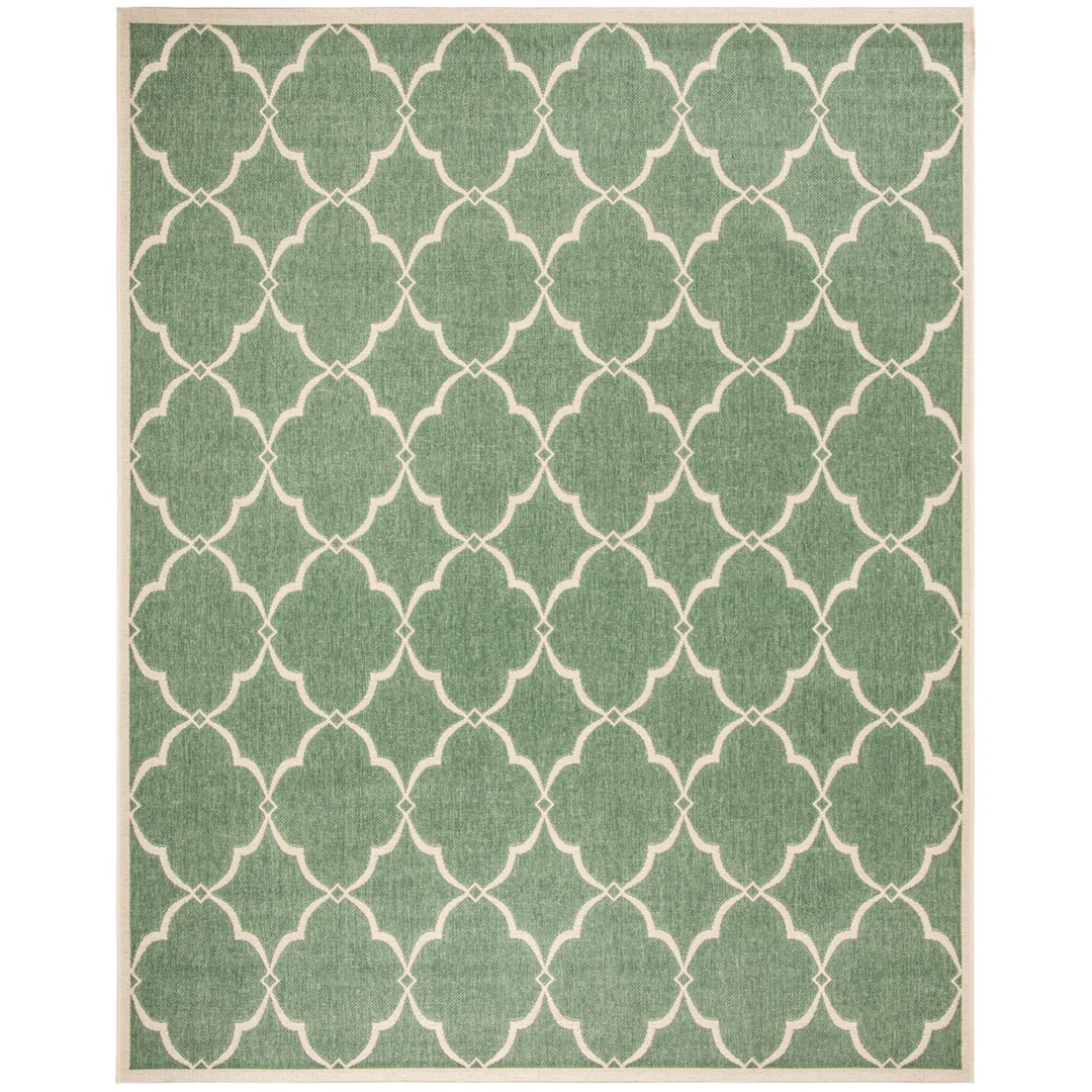 SAFAVIEH Outdoor LND125Y Linden Collection Green / Creme Rug Image 4