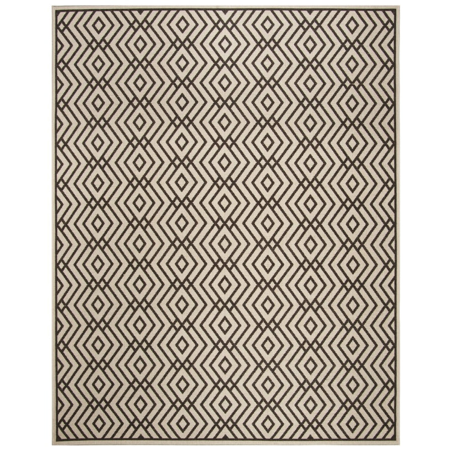 SAFAVIEH Indoor Outdoor LND126B Linden Natural / Brown Rug Image 1