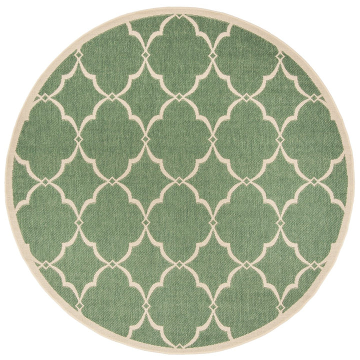 SAFAVIEH Outdoor LND125Y Linden Collection Green / Creme Rug Image 1