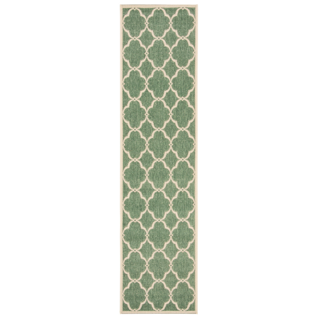 SAFAVIEH Outdoor LND125Y Linden Collection Green / Creme Rug Image 6