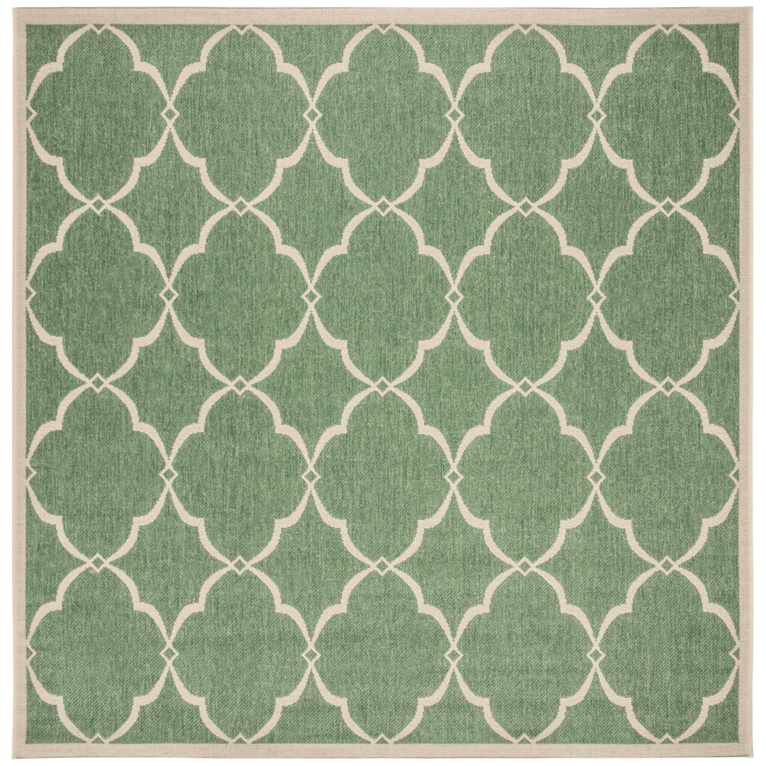 SAFAVIEH Outdoor LND125Y Linden Collection Green / Creme Rug Image 7