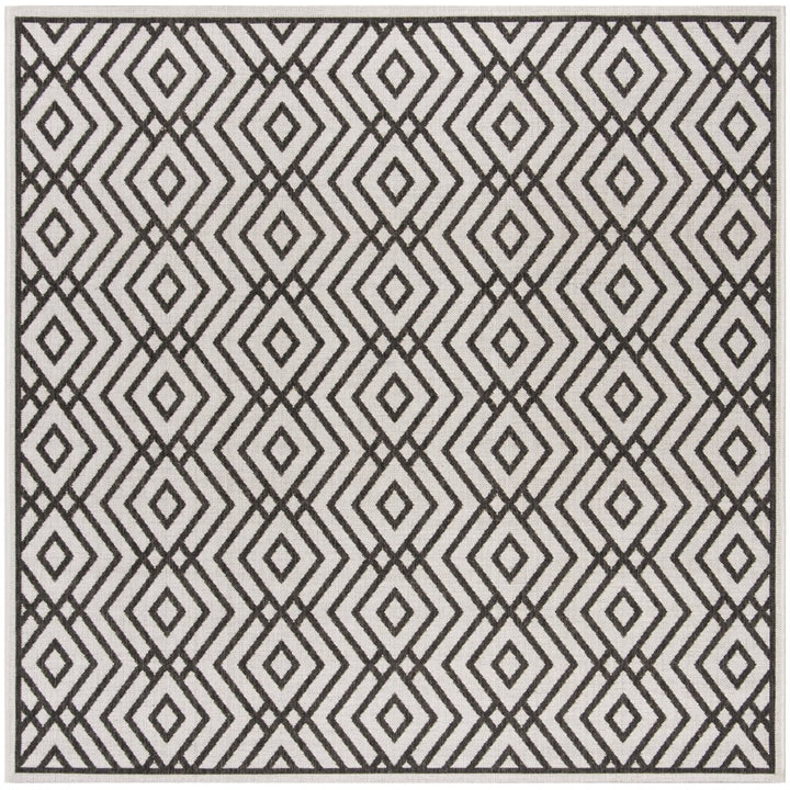 SAFAVIEH Outdoor LND126A Linden Light Grey / Charcoal Rug Image 6