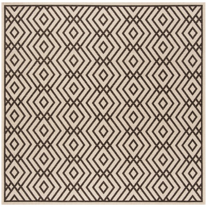 SAFAVIEH Indoor Outdoor LND126B Linden Natural / Brown Rug Image 6