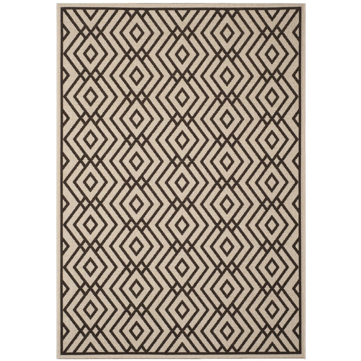 SAFAVIEH Indoor Outdoor LND126B Linden Natural / Brown Rug Image 8