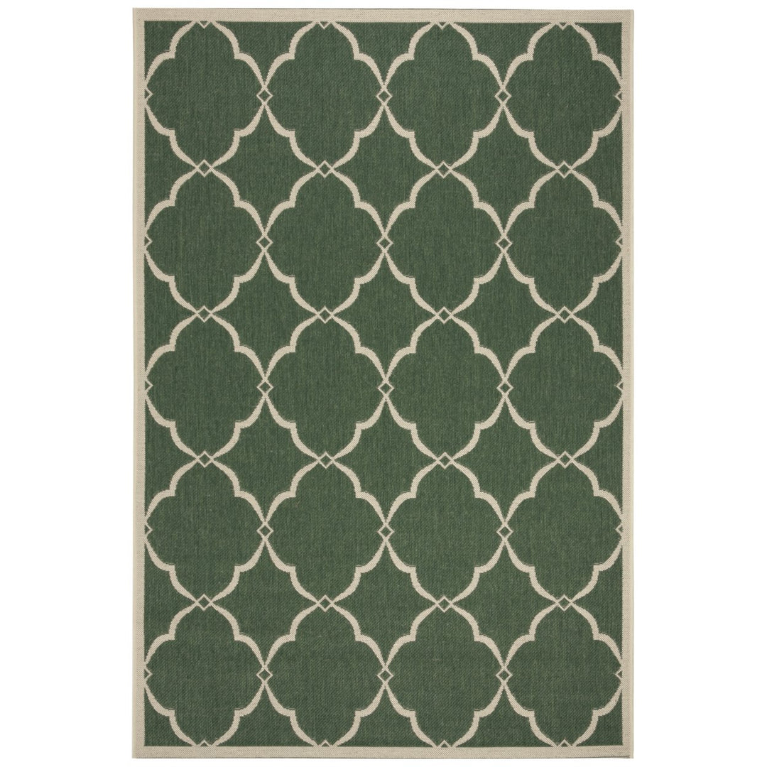 SAFAVIEH Outdoor LND125Y Linden Collection Green / Creme Rug Image 11