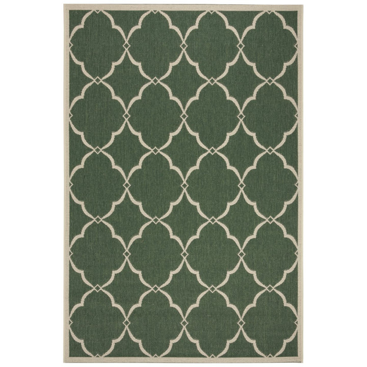 SAFAVIEH Outdoor LND125Y Linden Collection Green / Creme Rug Image 11