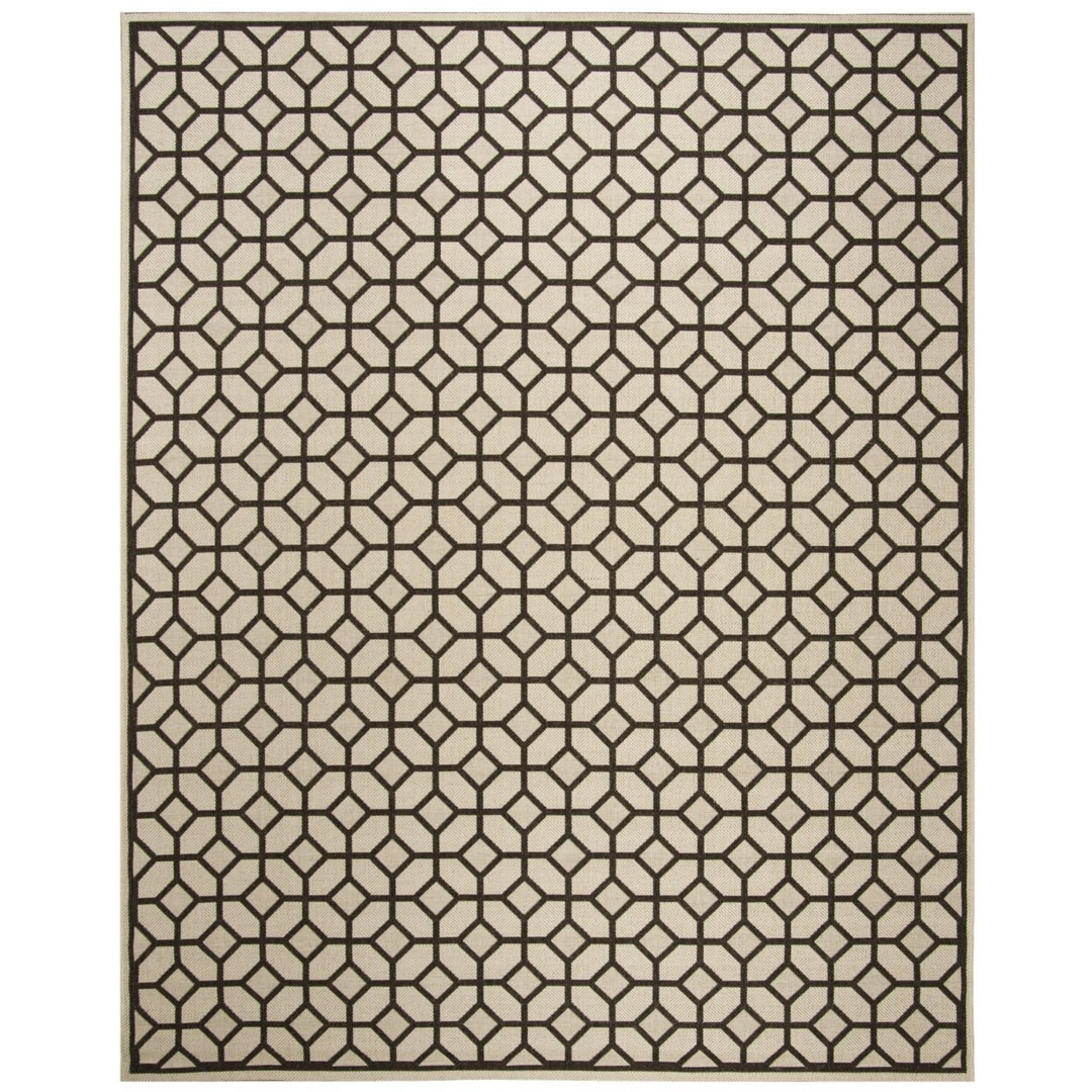 SAFAVIEH Indoor Outdoor LND127B Linden Natural / Brown Rug Image 1