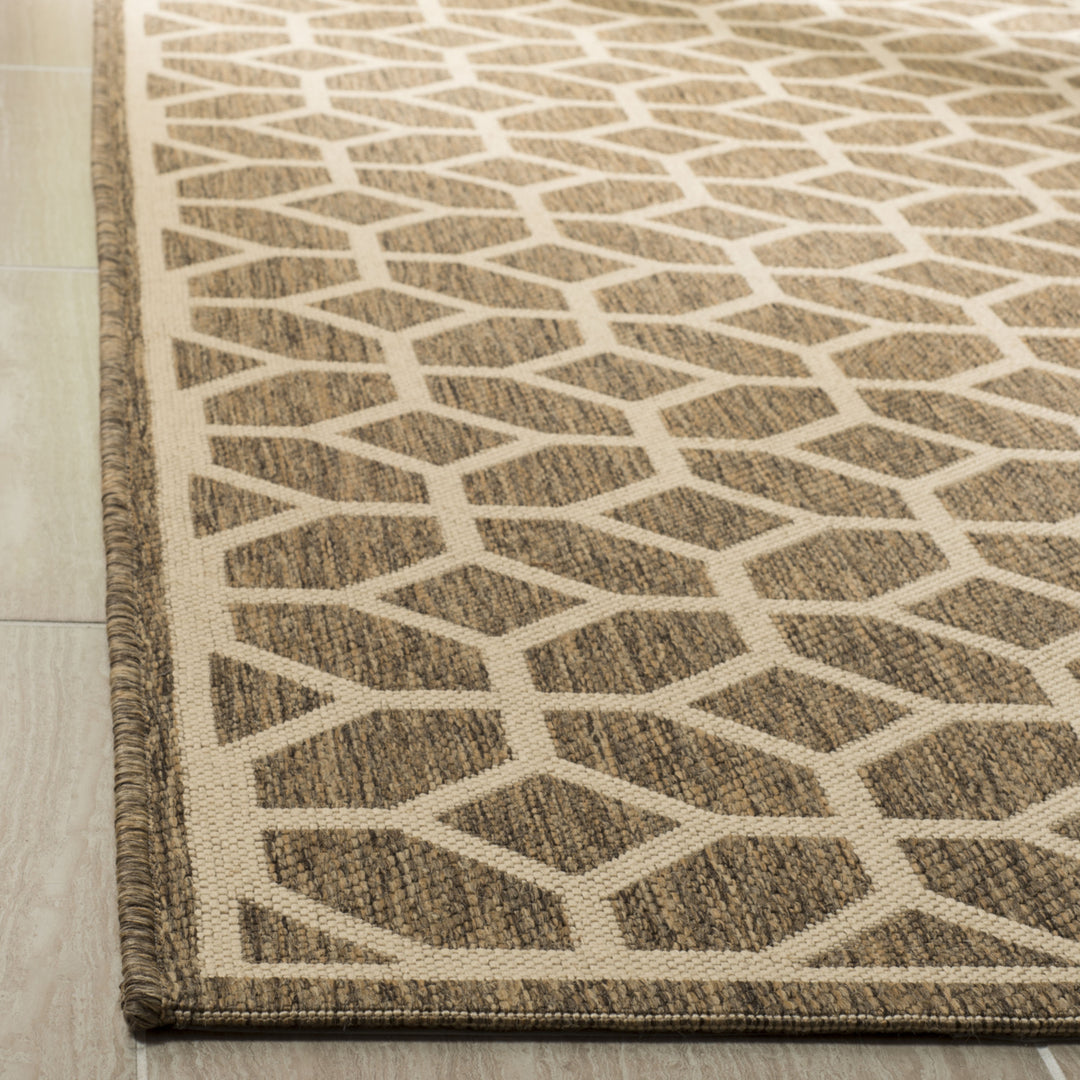 SAFAVIEH Outdoor LND127D Linden Collection Beige / Cream Rug Image 8