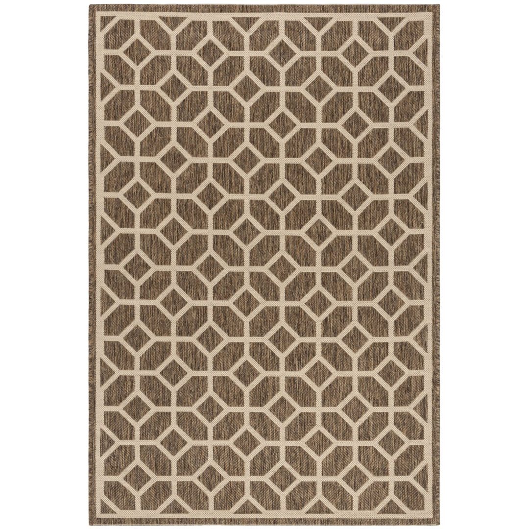 SAFAVIEH Outdoor LND127D Linden Collection Beige / Cream Rug Image 1